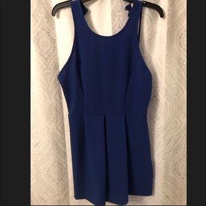 Royal Blue romper with an open back